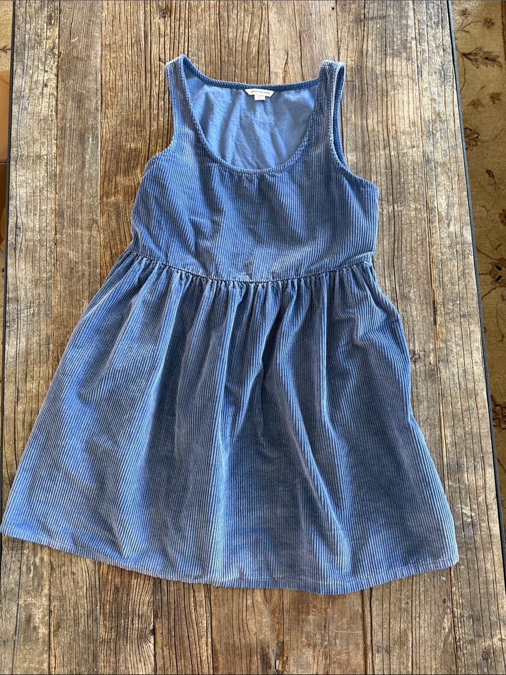 American Eagle Outfitters Blue Corduroy Tank Dress